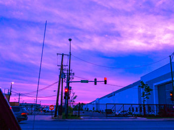 Road against sky at sunset