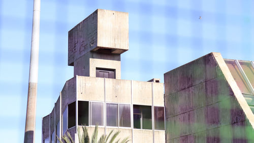 Low angle view of modern building against sky