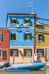 View of built structure against blue sky