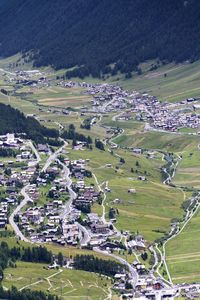 High angle view of townscape