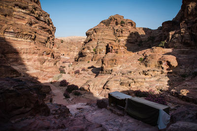 View of rock formations