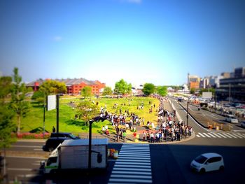 View of road against clear sky