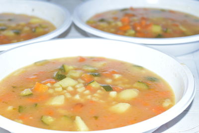 Close-up of soup in bowl