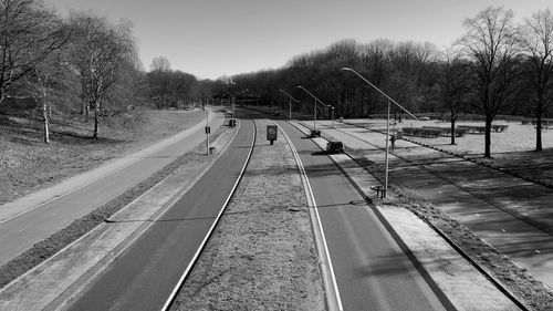 View of railroad tracks against sky