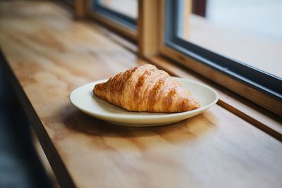 Close-up of breakfast on table