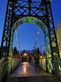 Low angle view of bridge against clear sky