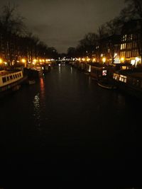 View of illuminated city at night