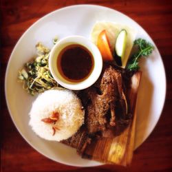 Close-up of food in plate