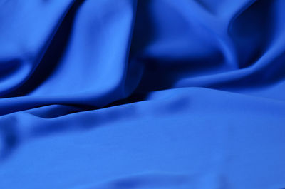 Full frame shot of blue bed