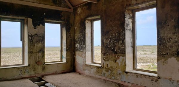 Interior of abandoned building