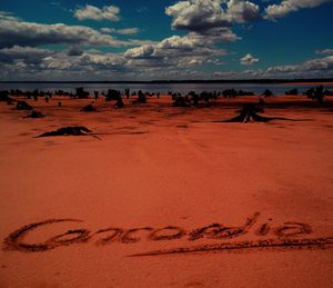 View of people on beach