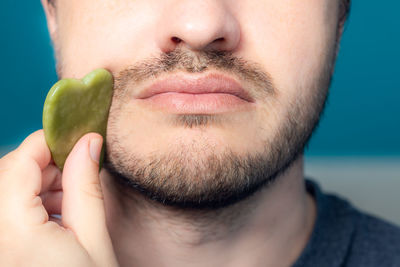 Close-up portrait of young man