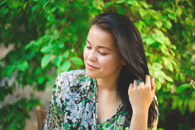 Portrait of a beautiful young woman