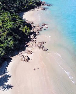 High angle view of beach against sky