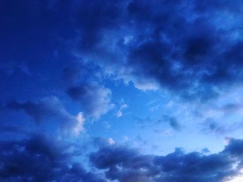 Low angle view of cloudy sky