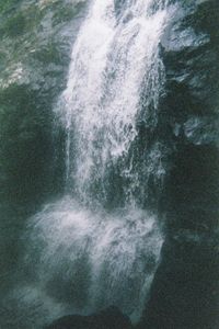 Water flowing through rocks