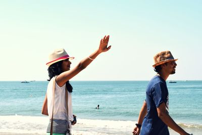 People enjoying at beach