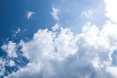 Low angle view of clouds in sky