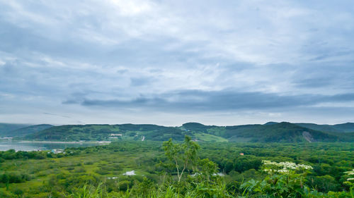 Scenic view of landscape against sky