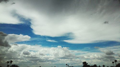 Low angle view of cloudy sky