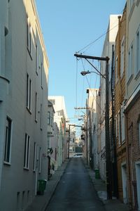 Narrow alley in city