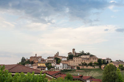 Residential buildings against sky