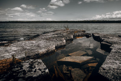 Scenic view of sea against sky