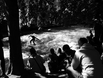 Man in water