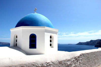 Church against sea at santorini