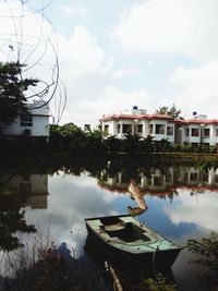 Reflection of built structures in water