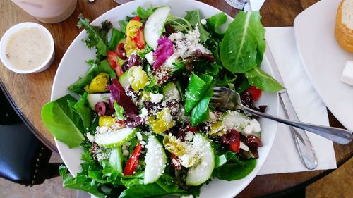 Close-up of food on table