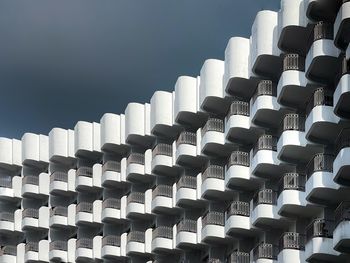 Low angle view of modern building against sky