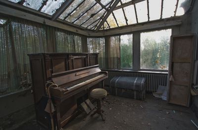 Interior of abandoned building