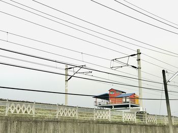 Low angle view of bridge against sky