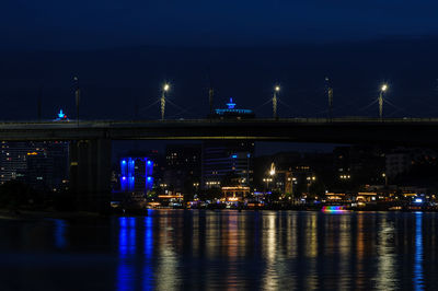 Illuminated city at night