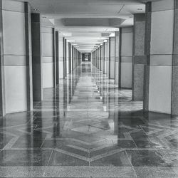 Empty corridor of building