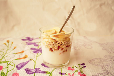 Close-up of drink on table
