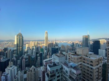 Aerial view of buildings in city