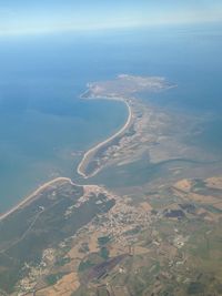 Aerial view of sea and landscape