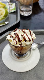 Close-up of ice cream