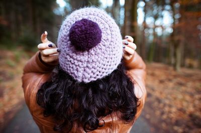 Close-up of young woman