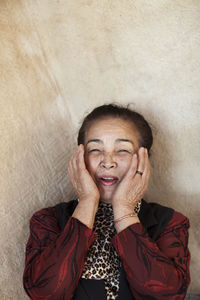 Portrait of senior woman laughing