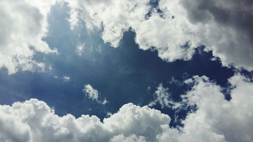 Low angle view of clouds in sky