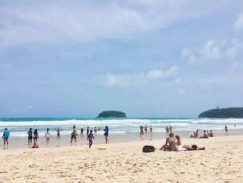 Group of people on beach