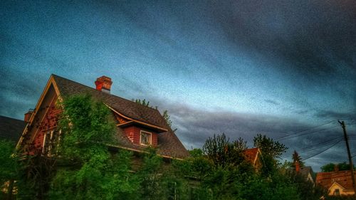 Low angle view of building against sky