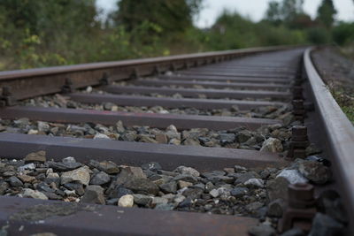 Surface level of railroad track