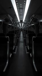 Empty seats in train