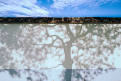 Close-up of water against sky