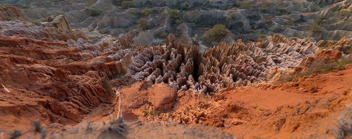 Close-up of rock formations