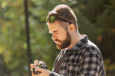 Young man playing guitar